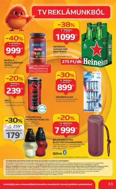 Auchan akciós ujság - amely érvényes a következő dátumtól: 18.09.2025 | Oldal: 43 | Termékek: Rádió, Hangszóró, Heineken, Sör