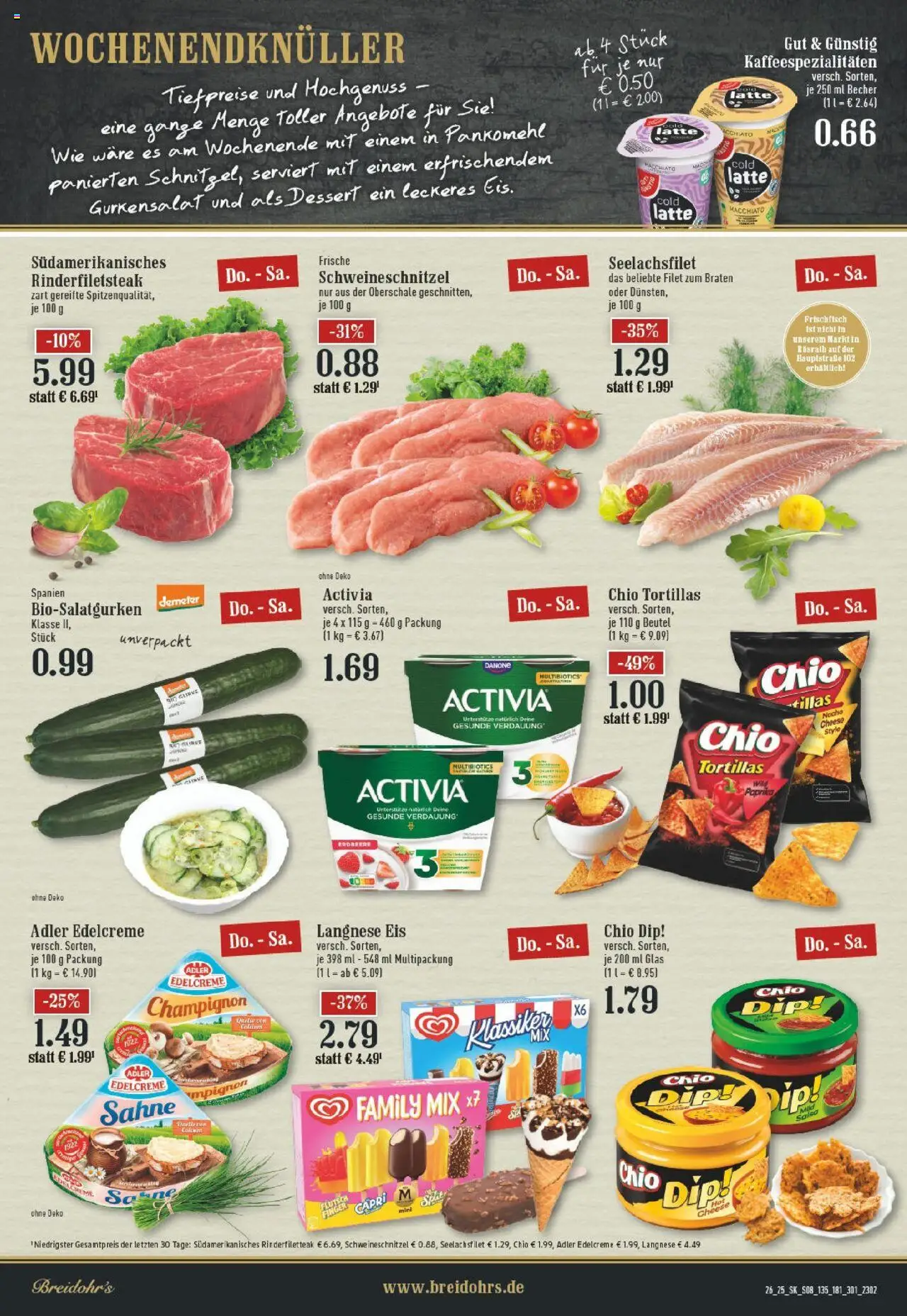 Edeka prospekt Hilden	 - gültig ab dem 22.06.2025 | Seite: 8 | Produkte: Activia, Chips, Sahne, Eis