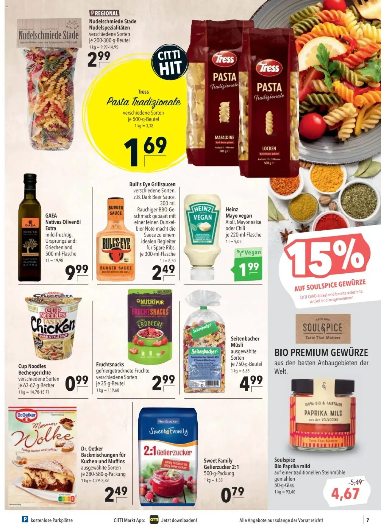 CITTI Tilbudsavis gyldig fra 13.08.2025 | Side: 7 | Produkter: Pasta, Müsli, Paprika, Muffins
