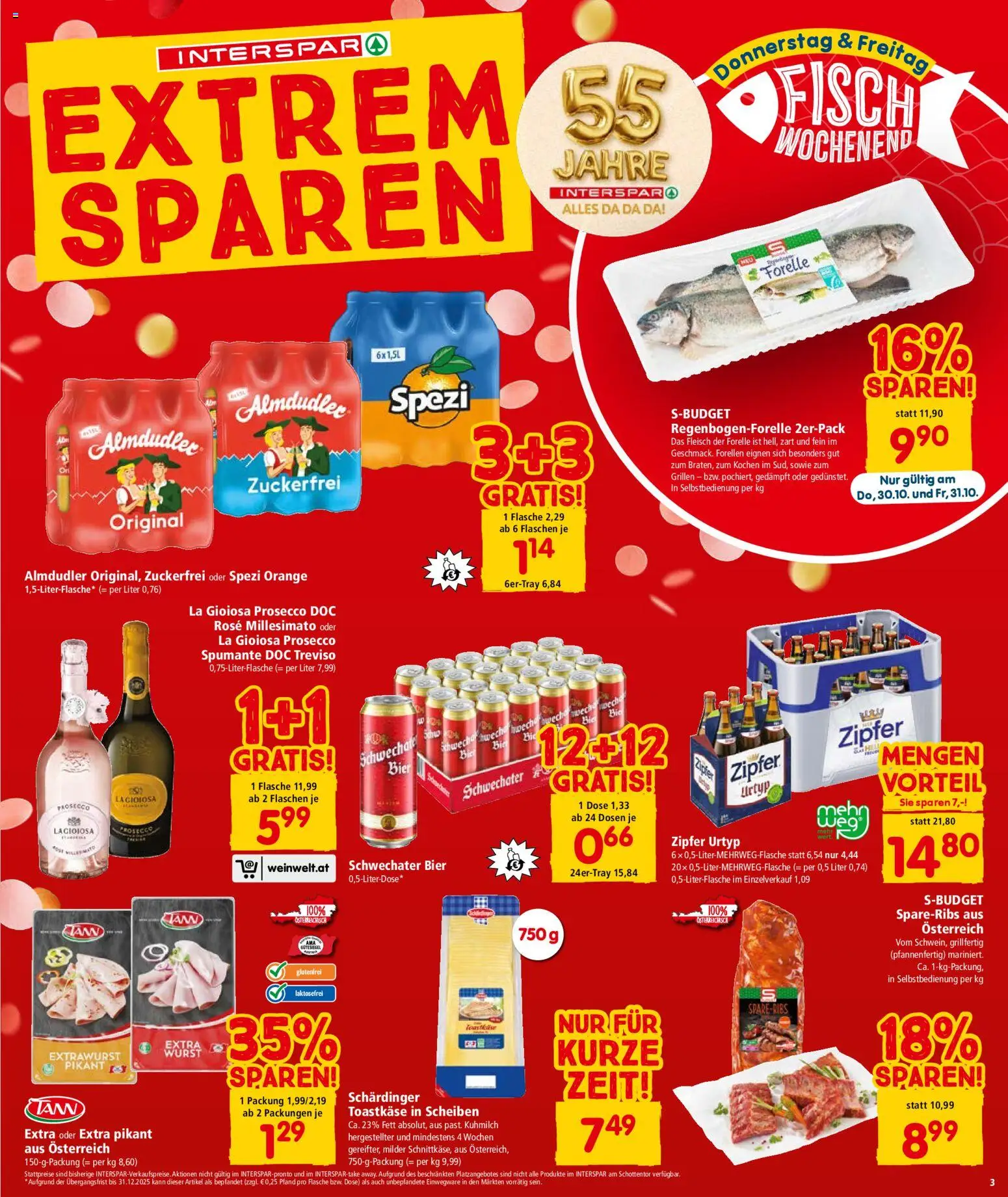 Interspar Flugblatt - Oberösterreich gültig ab 30.10.2025 | Seite: 3 | Produkte: Bier, Fisch