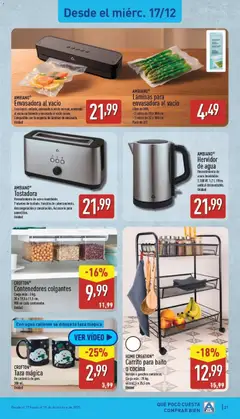 Vista previa AMBIANO® Envasadora al vacío, Funciones: sellado, envasado al vacío normal, envasado al vacío en húmedo y envasado al vacío suave. Compatible con la mayoría de láminas de envasado. Unidad válido desde el 15.12.2025 | Página: 21