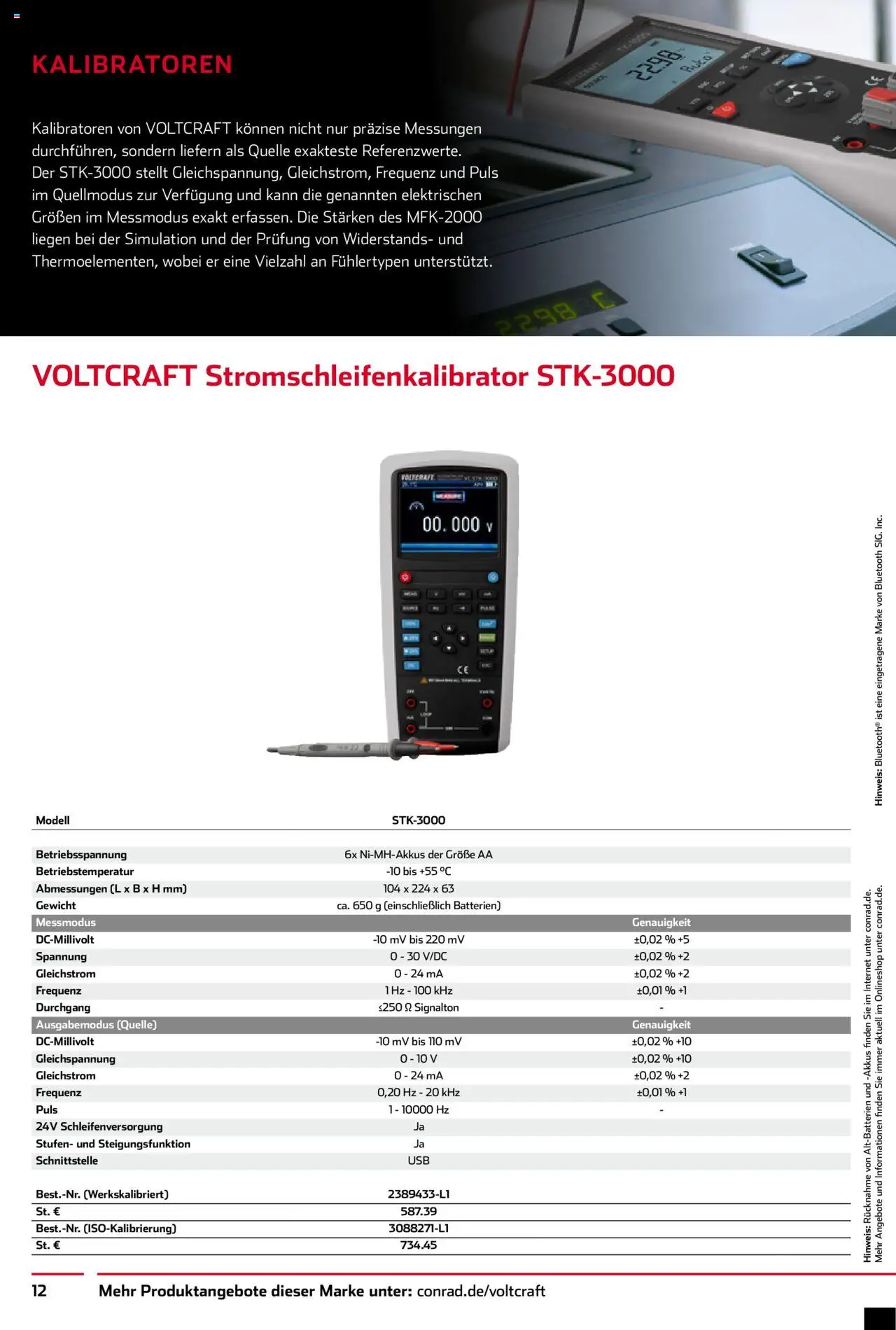 Conrad - Voltcraft - gültig ab dem 25.08.2025 | Seite: 12 | Produkte: Gewicht, Batterien