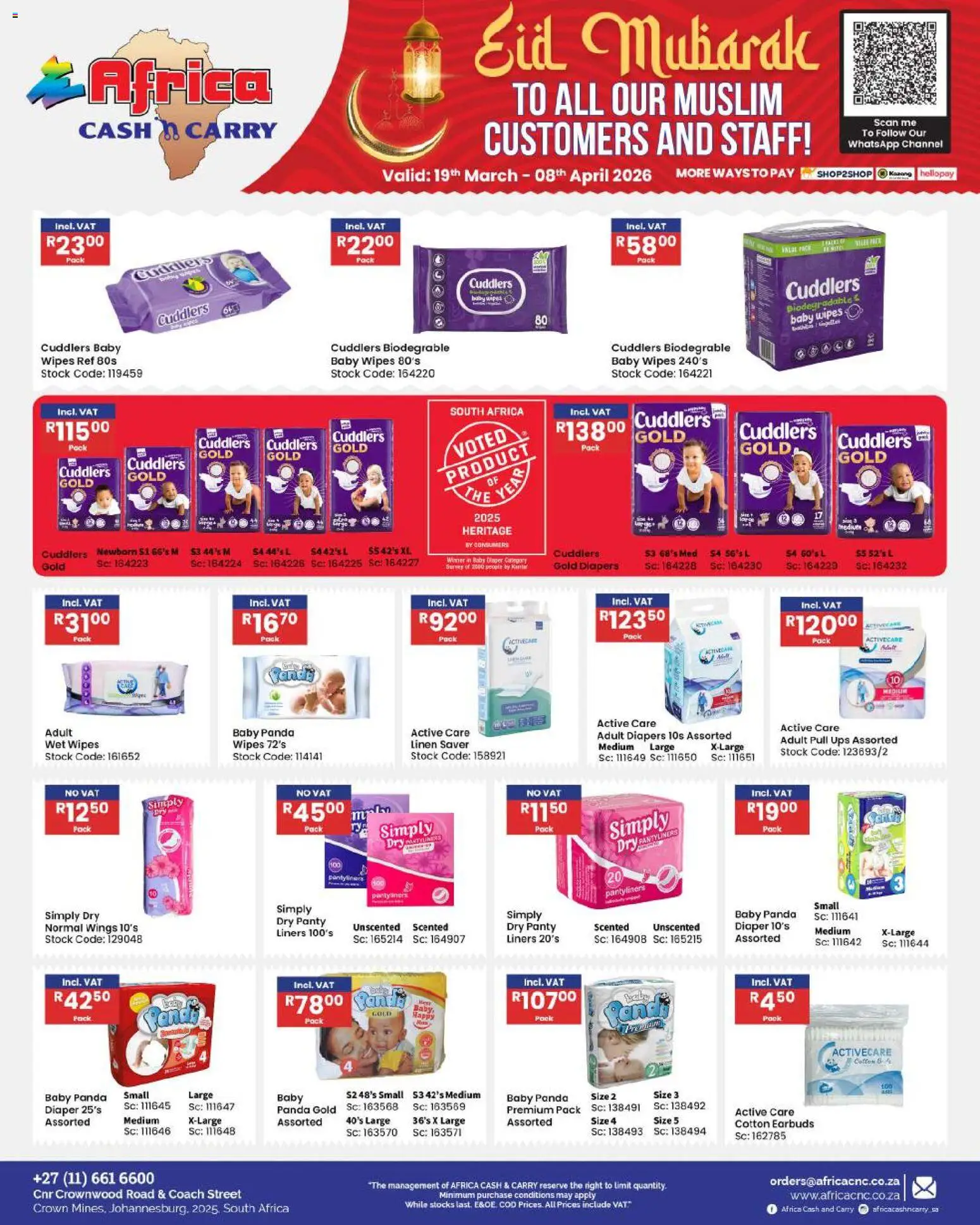 New Africa Cash & Carry catalogue – valid from 19.03.2026 | Page: 31 | Products: Earbuds, Stock