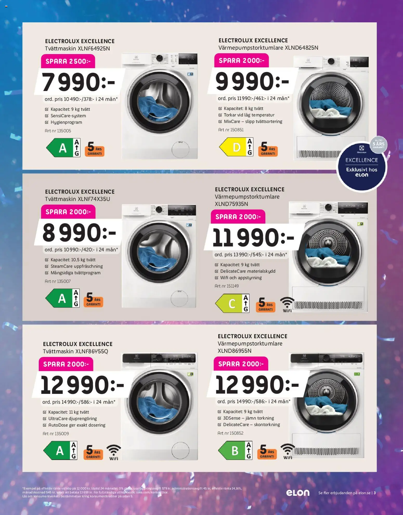 Elon reklamblad aktuell från 16.02.2026 | Sida: 3 | Produkter: Wifi, Tvättmaskin