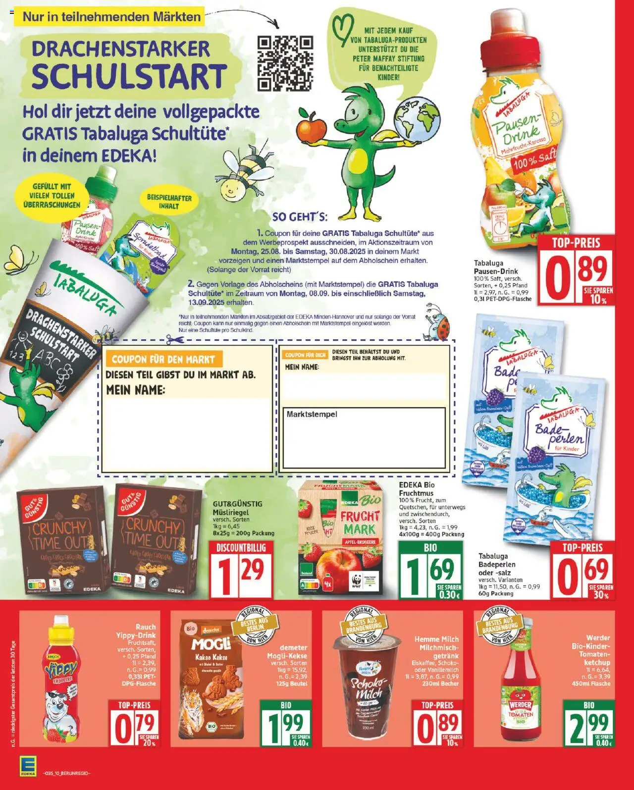 Edeka Prospekt 	 - gültig ab dem 25.08.2025 | Seite: 10 | Produkte: Tomaten, Salz, Saft, Ketchup