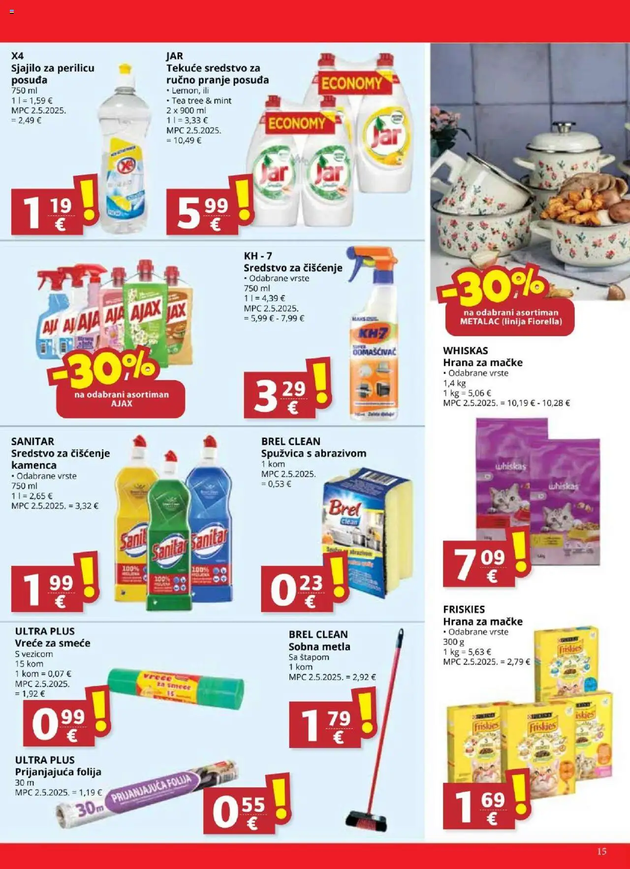 Ribola katalog | vrijedi od 10.09.2025 | Stranica: 15 | Proizvodi: Whiskas, Metla, Hrana za mačke, Ajax
