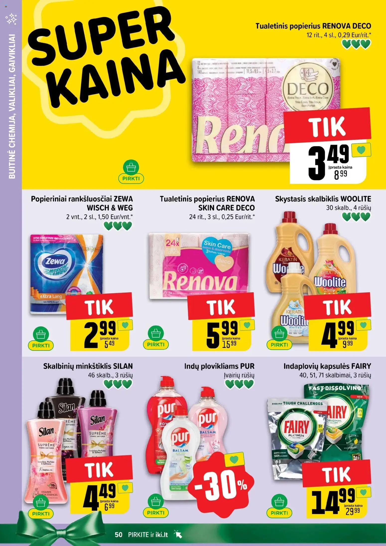 IKI akcijos nuo 03.11.2025 | Puslapis: 50 | Prekių: Tualetinis popierius