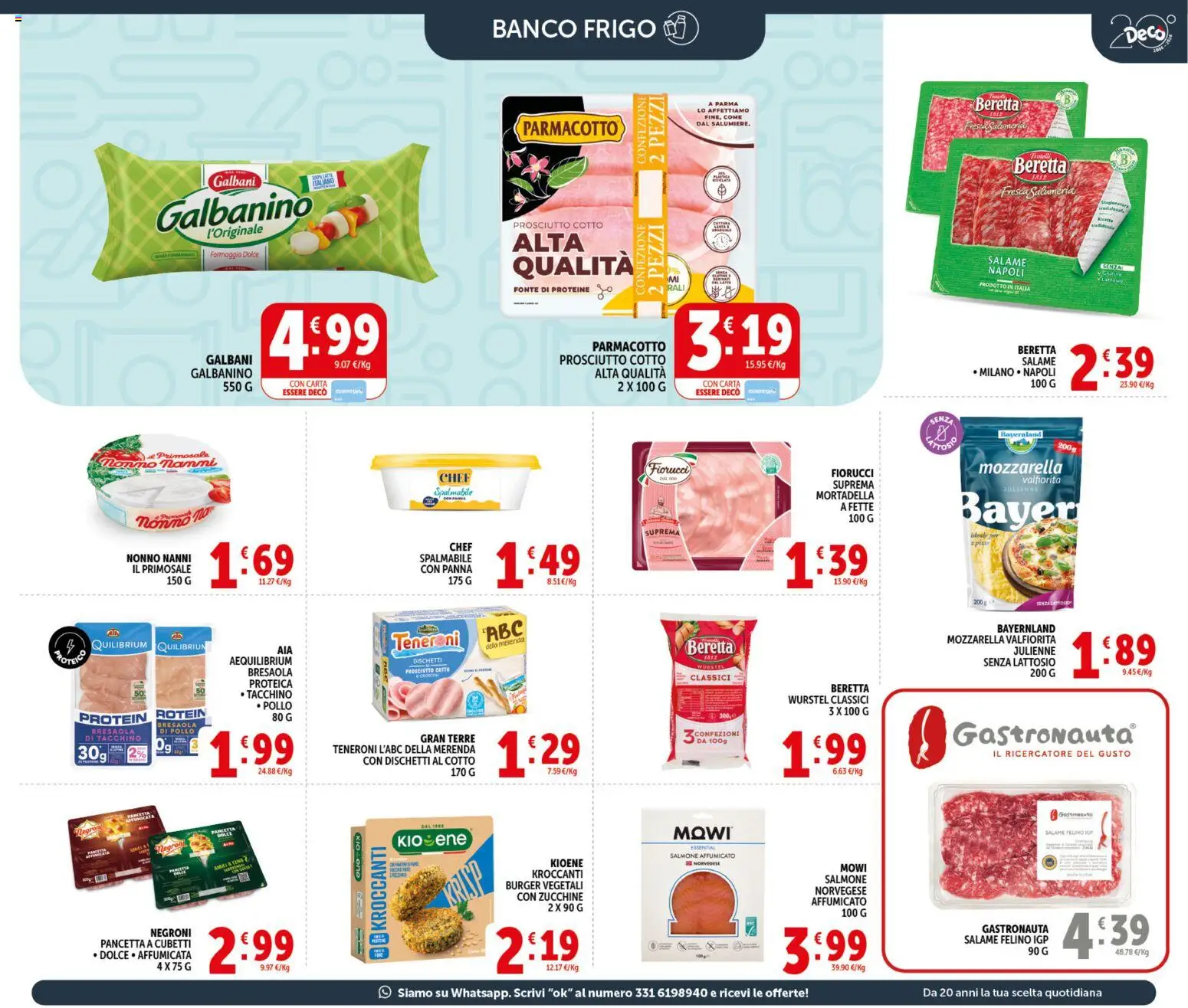 Volantino Decò del 21.04.2026 | Pagina: 9 | Prodotti: Salmone affumicato, Bresaola, Panna, Formaggio