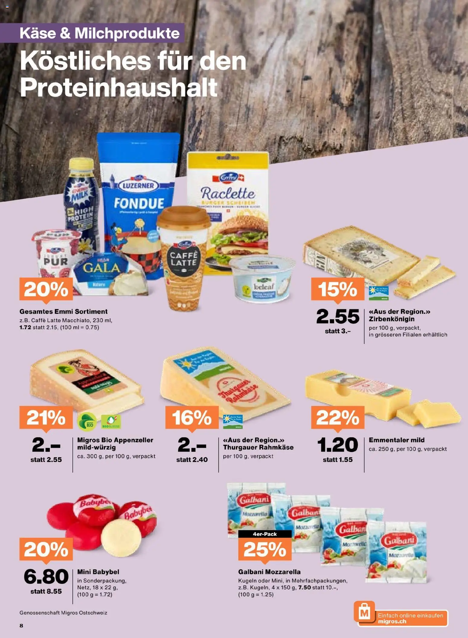 Migros Aktionen – gültig ab 28.10.2025 | Seite: 8 | Produkte: Käse, Raclette, Fondue