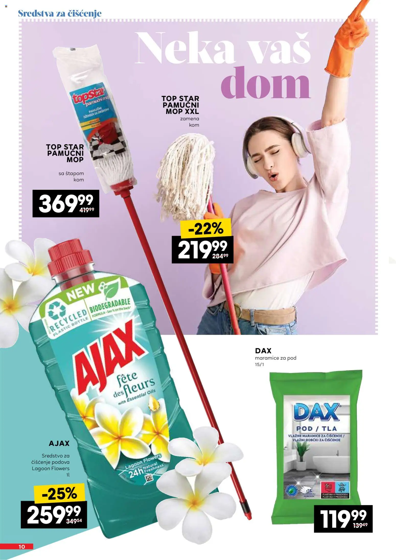 Idea katalog Neprehrane katalog - važi od 19.03.2026 | Strana: 10 | Proizvode: Vlažne maramice, Ajax