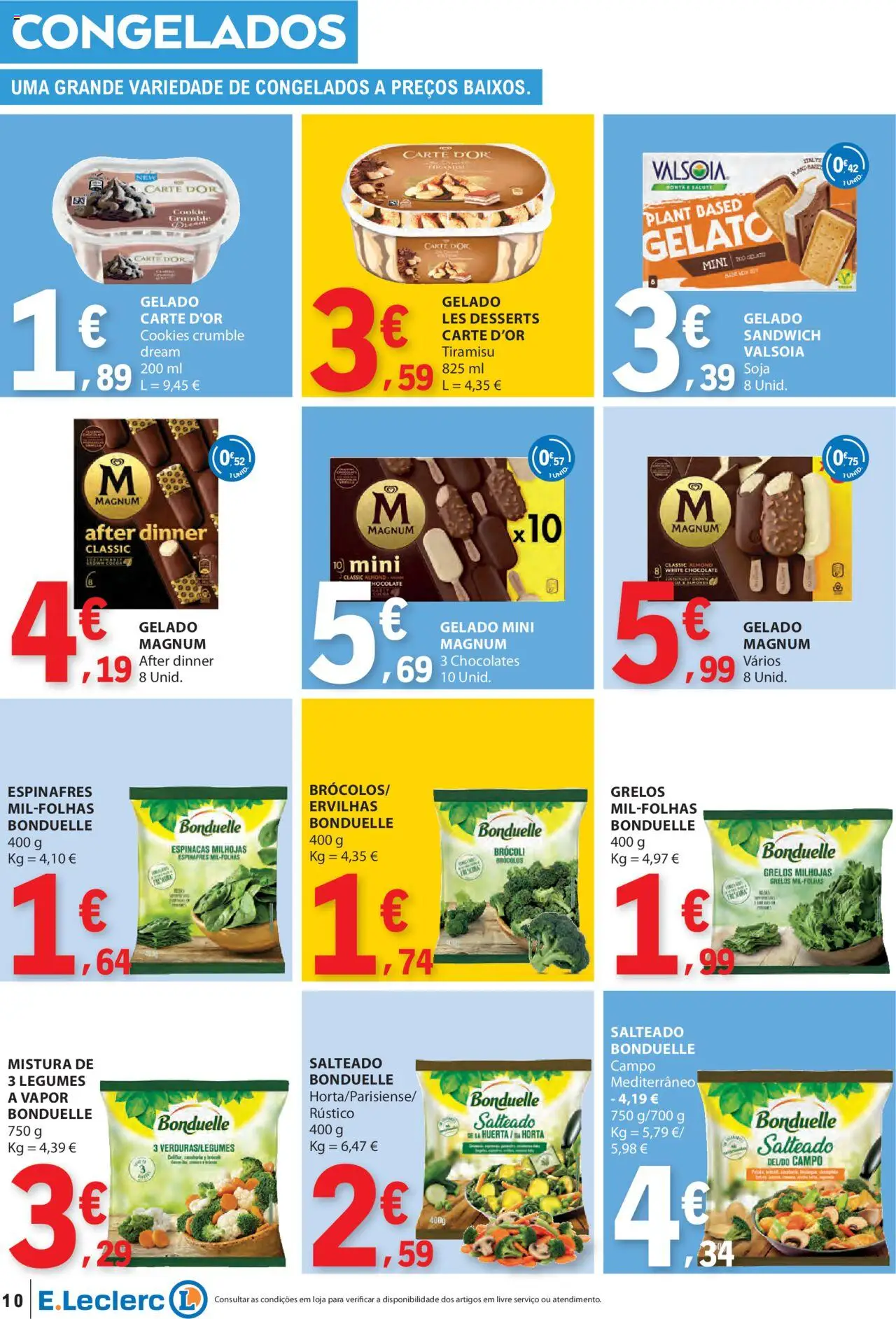 E.Leclerc folheto │ válido de 07.08.2025 | Página: 10 | Produtos: Soja, Chocolates, Gelado, Chocolate
