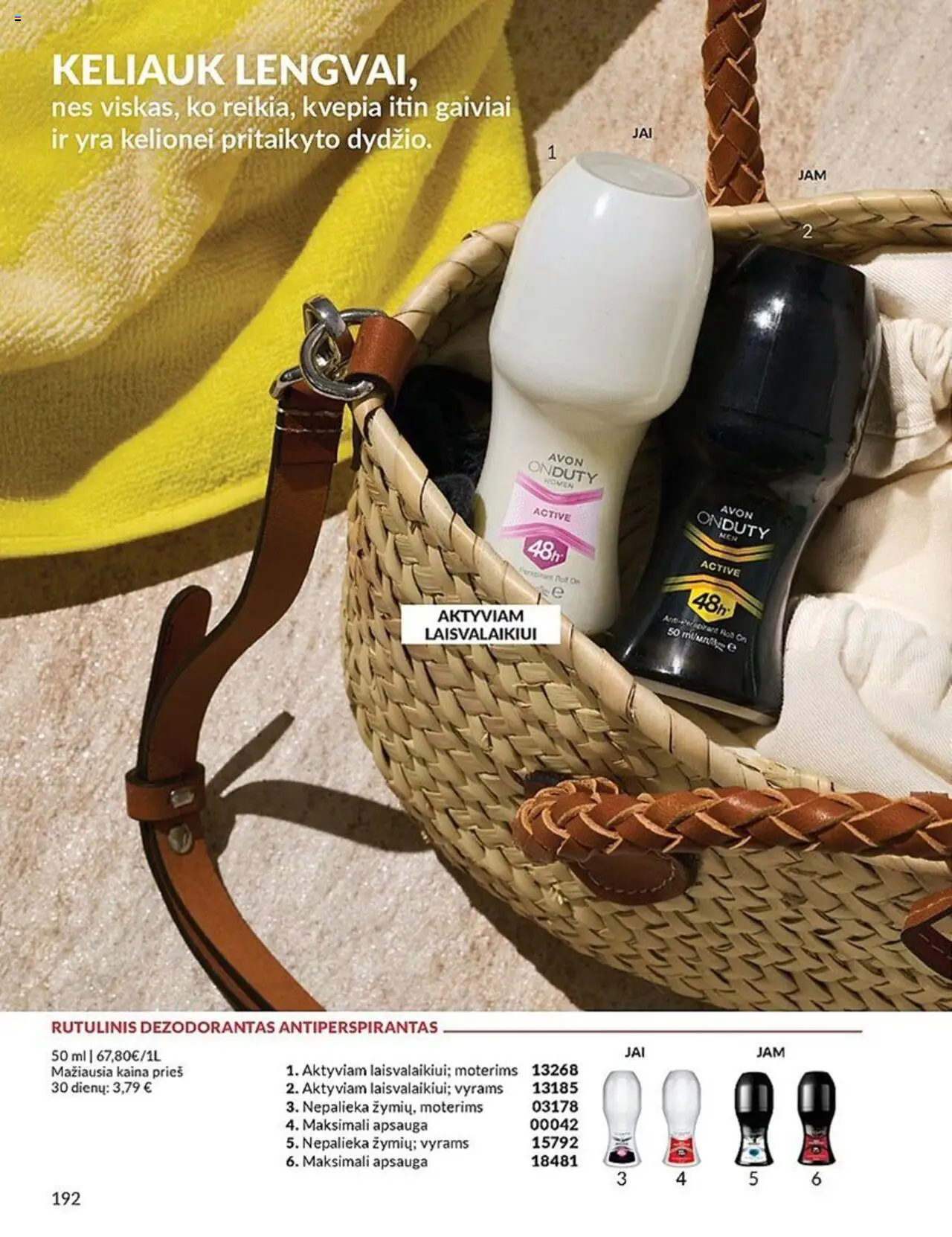AVON leidinys│galioja nuo 01.07.2025 | Puslapis: 192 | Prekių: Rutulinis dezodorantas, Dezodorantas, Antiperspirantas
