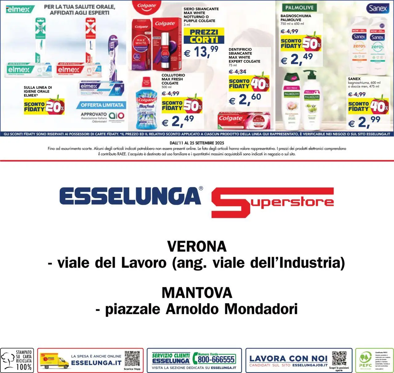 Volantino Esselunga S del 11.09.2025 | Pagina: 20 | Prodotti: Bagnoschiuma, Dentifricio, Collutorio, Doccia