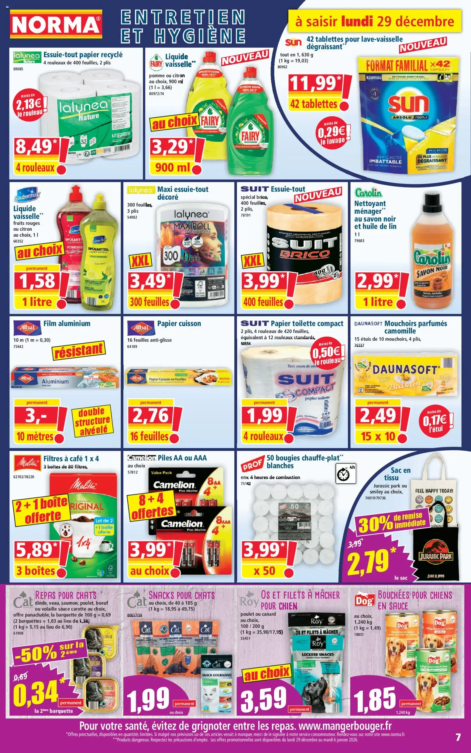 {H1} | Page: 7 | Produits: Pomme, Fairy, Savon, Piles