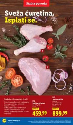 Sveži ćureći batak, Cca 950 g; 1 kg - pregled Lidl kataloga - važi od 05.03.2026 | Strana: 18 | Proizvode: Ćureći batak, Ćureći file