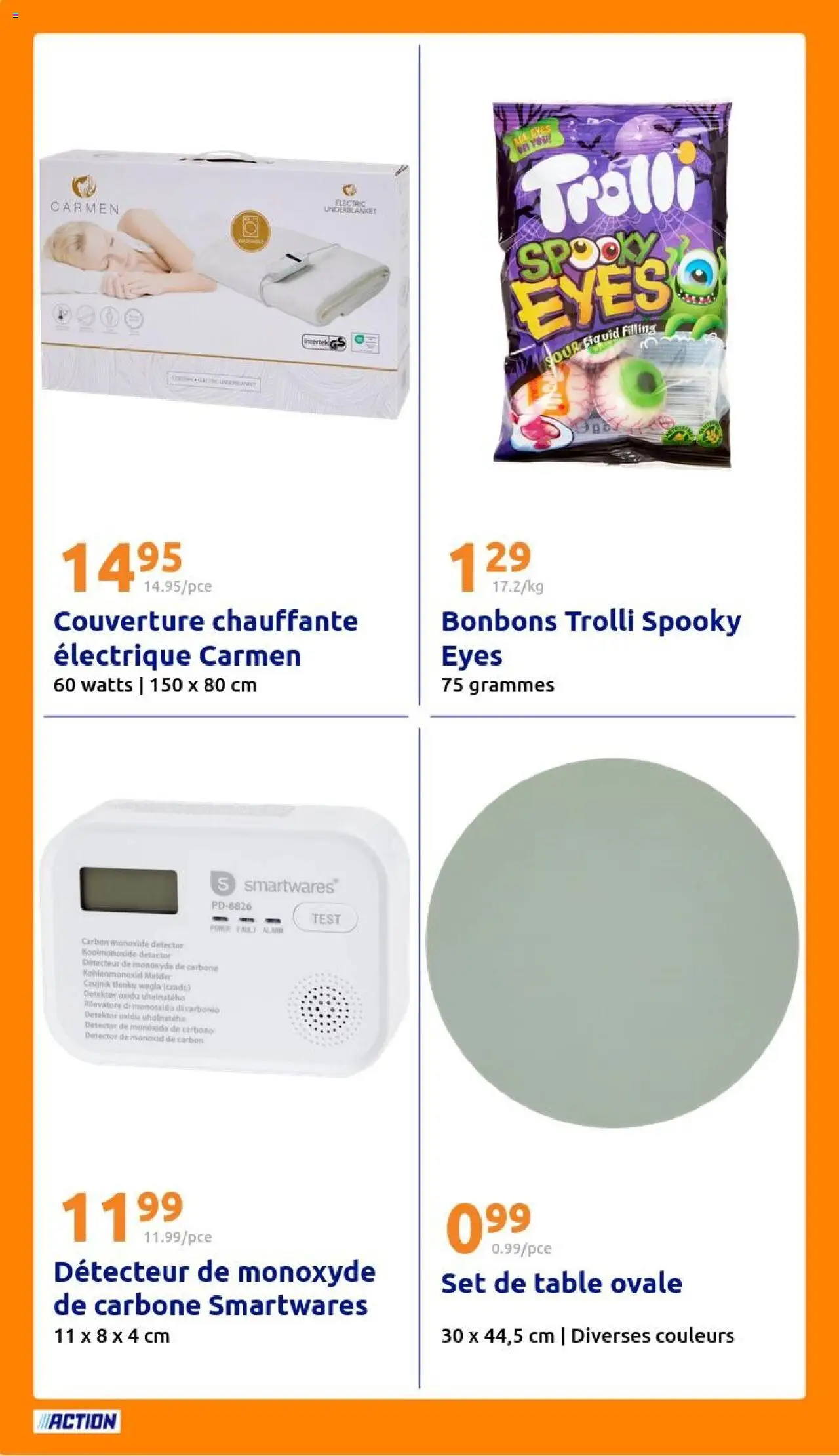 {H1} | Page: 28 | Produits: Couverture chauffante, Couverture, Table, Bonbons