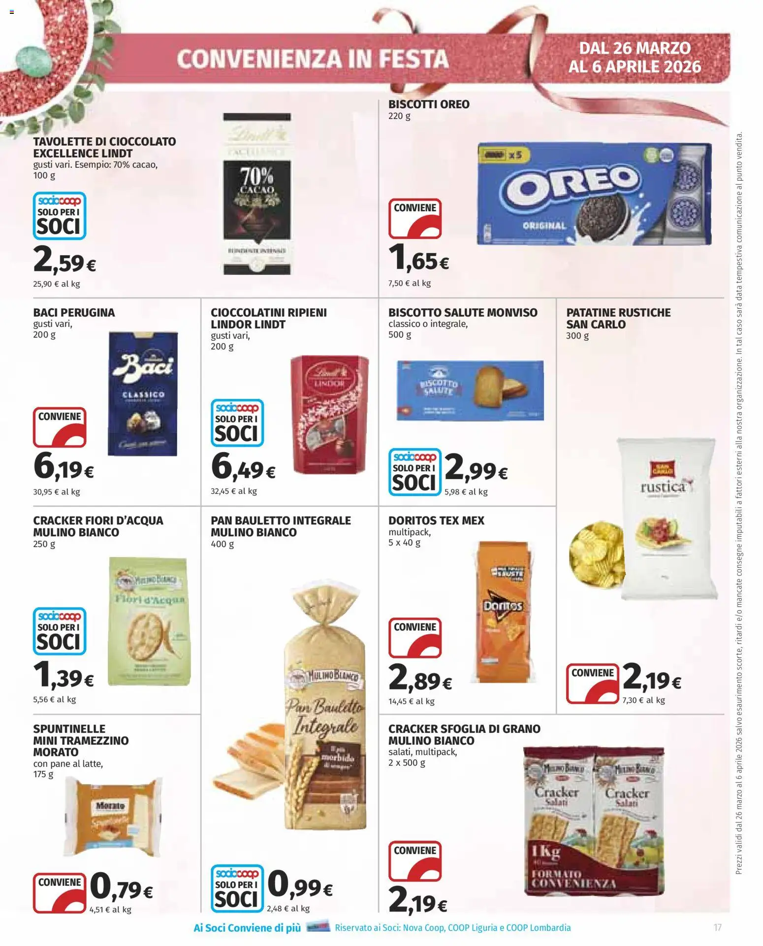 Volantino Ipercoop del 26.03.2026 | Pagina: 17 | Prodotti: Pane, Patatine, Tramezzino, Cioccolatini
