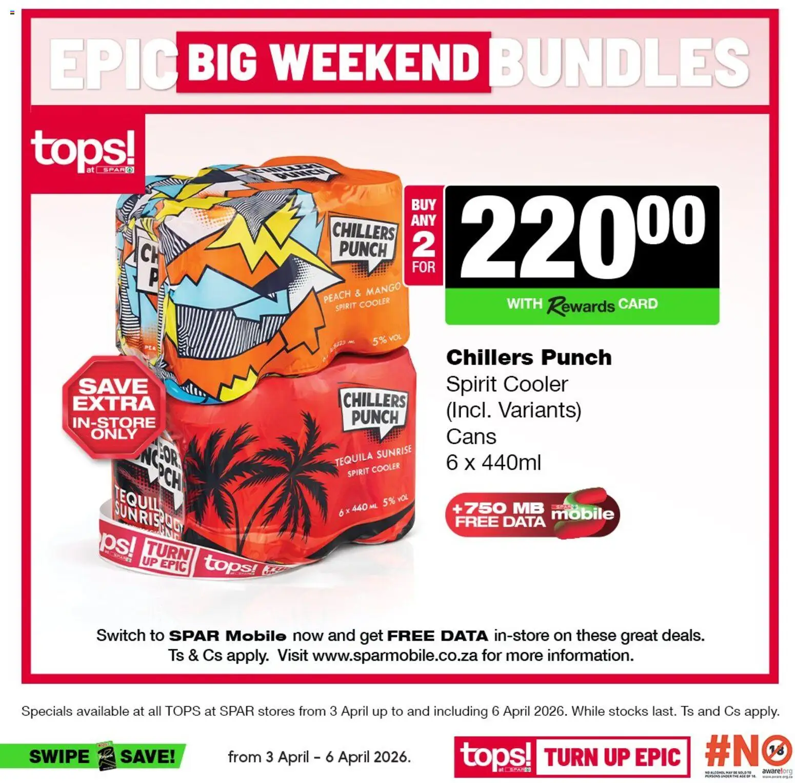 New Tops at Spar catalogue – valid from 03.04.2026 | Page: 3 | Products: Data, Cooler, Mango, Peach