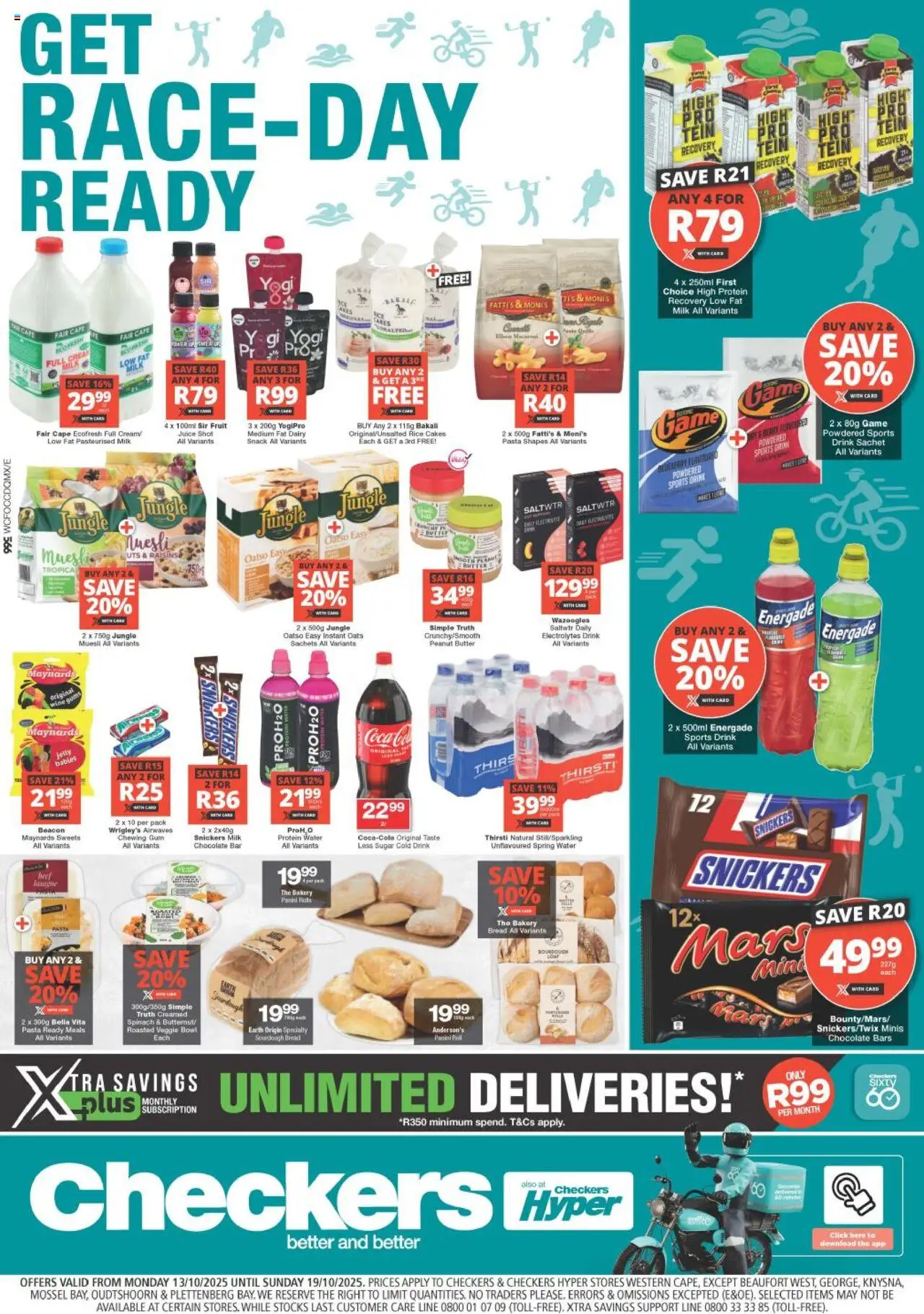 New Checkers catalogue – valid from 13.10.2025 | Page: 1 | Products: Sweets, Bakery, Chocolate, Sugar