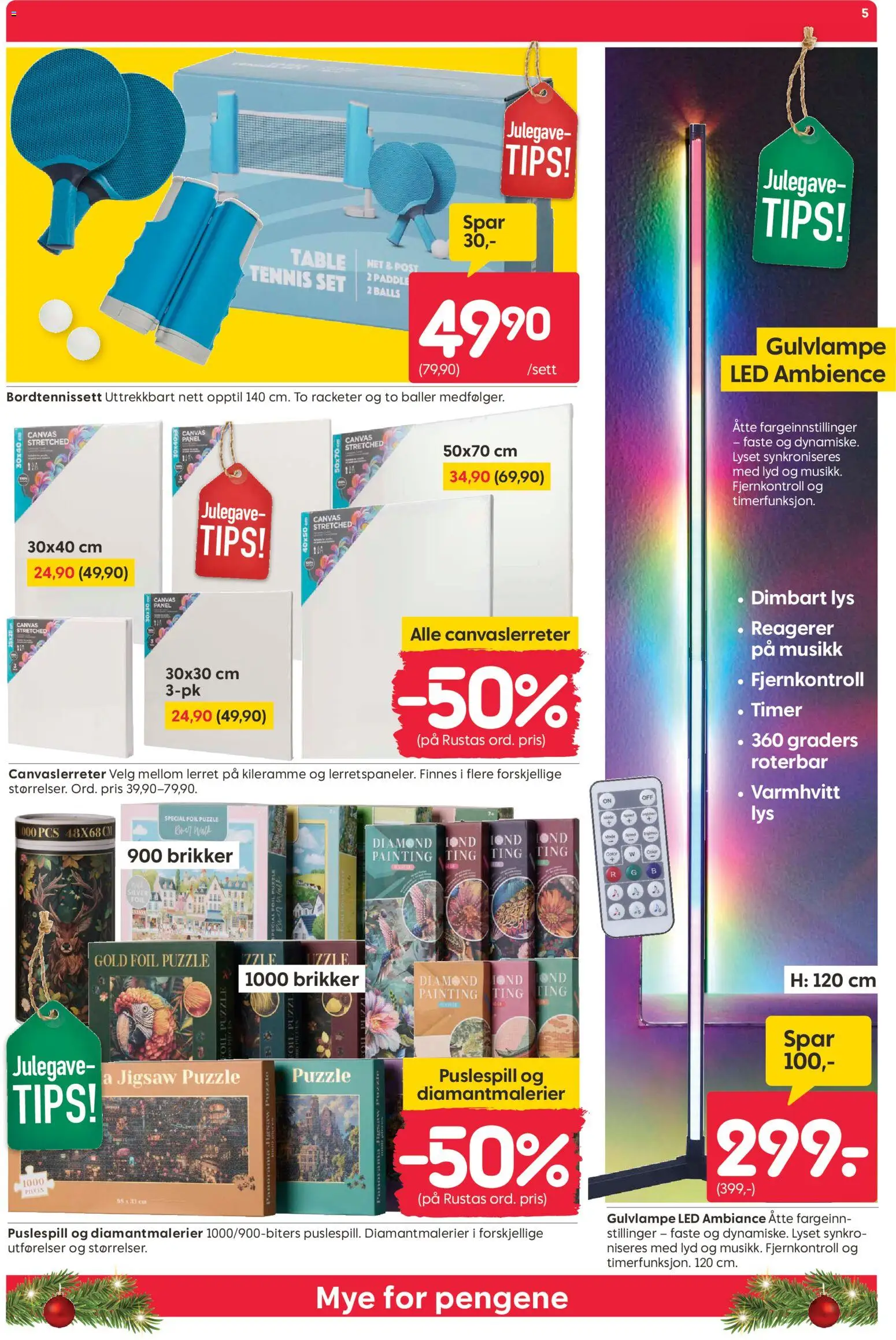 {H1} | Side: 5 | Produkter: Fjernkontroll, Lyd, Lys