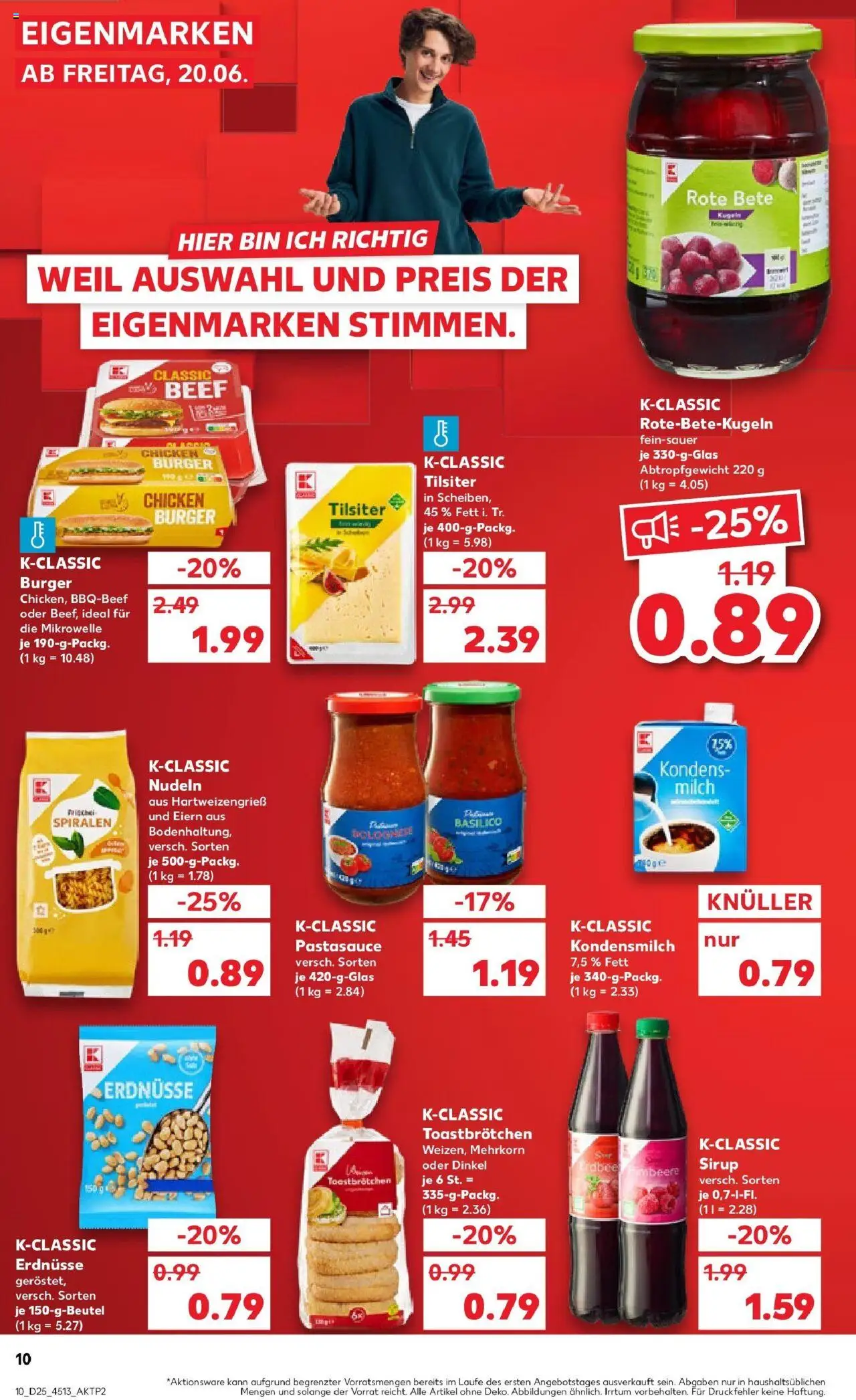 Kaufland prospekt Horb Am Neckar	 - gültig ab dem 22.06.2025 | Seite: 23 | Produkte: Mikrowelle, Erdnüsse, Milch, Burger