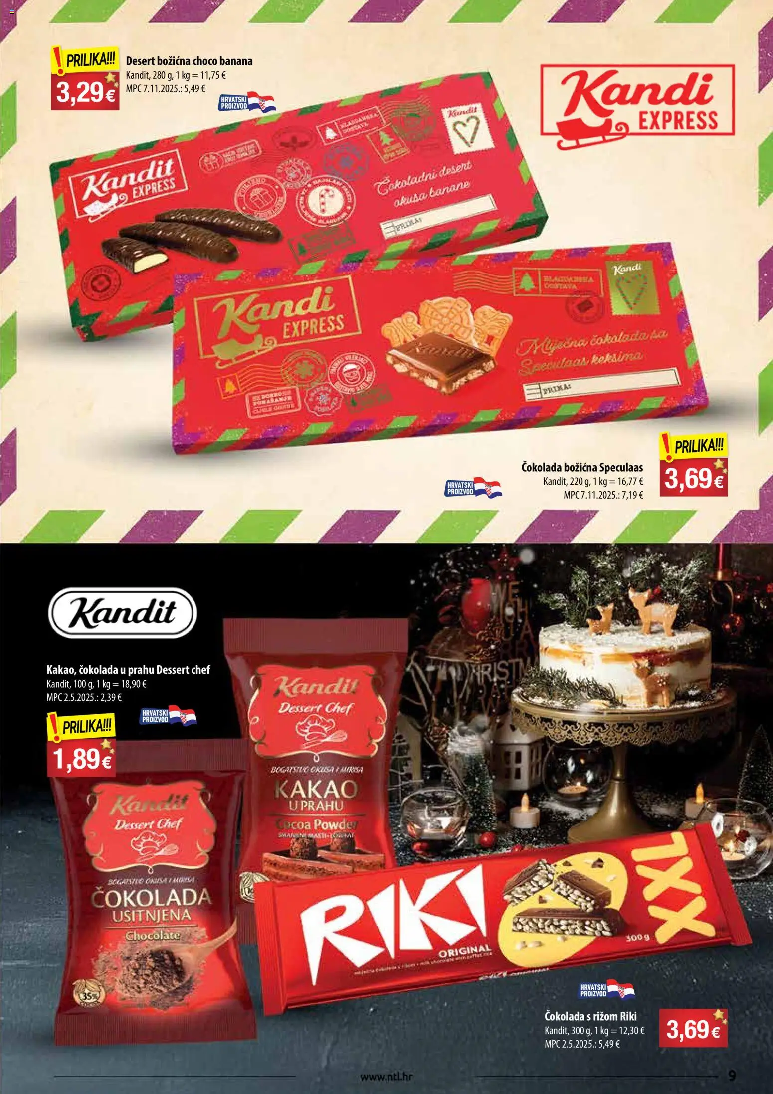 NTL katalog | vrijedi od 17.12.2025 | Stranica: 9 | Proizvodi: Čokolada, Banane, Kakao