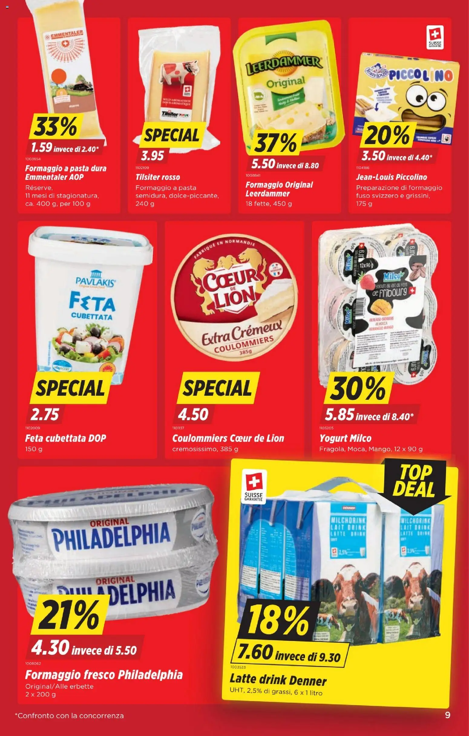 Denner aktionen IT – gültig ab 16.04.2026 | Seite: 9 | Produkte: Feta, Pasta