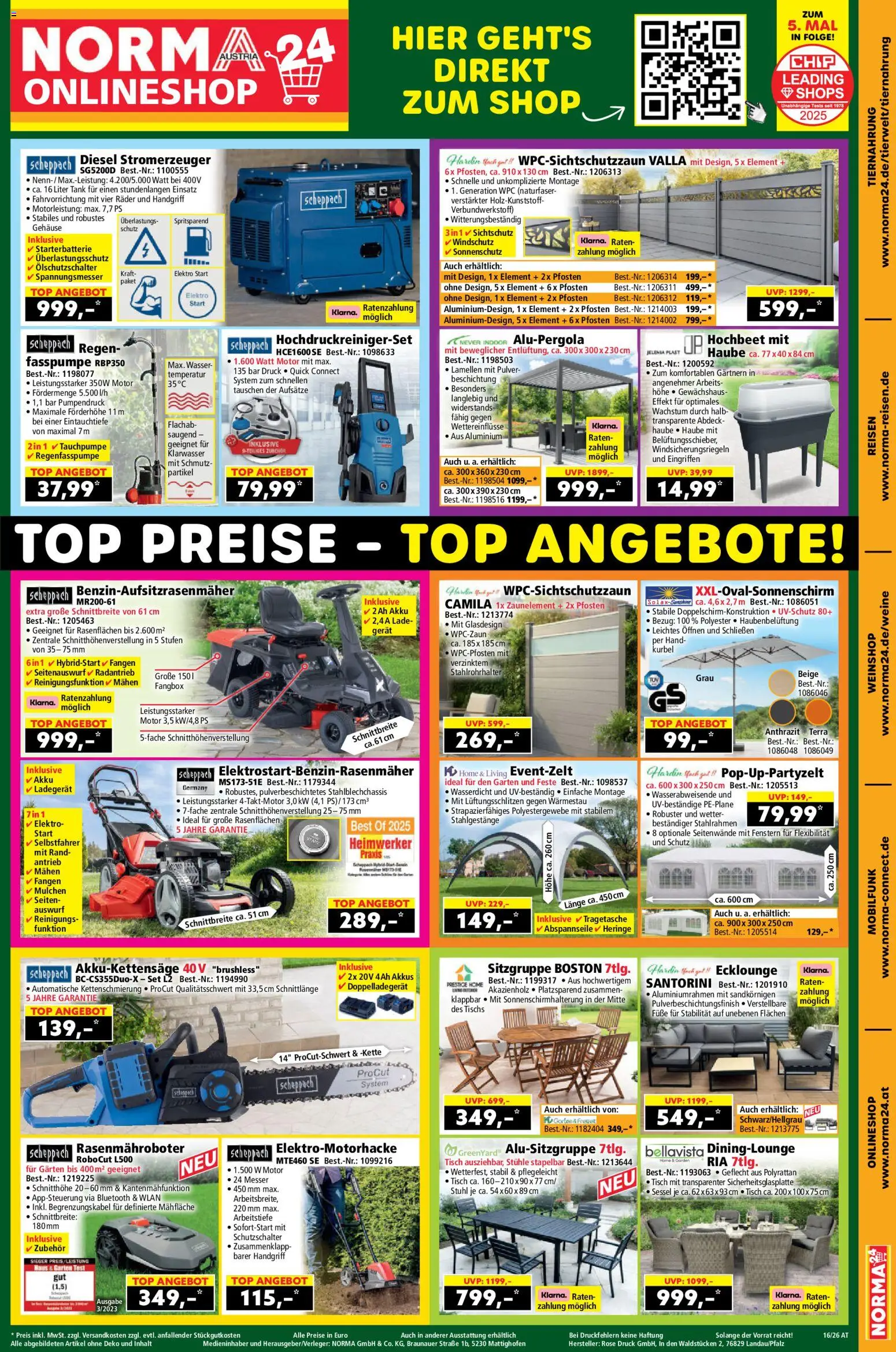 Norma Flugblatt gültig ab 13.04.2026 | Seite: 19 | Produkte: Wasser, Sessel, Tisch, Stuhl