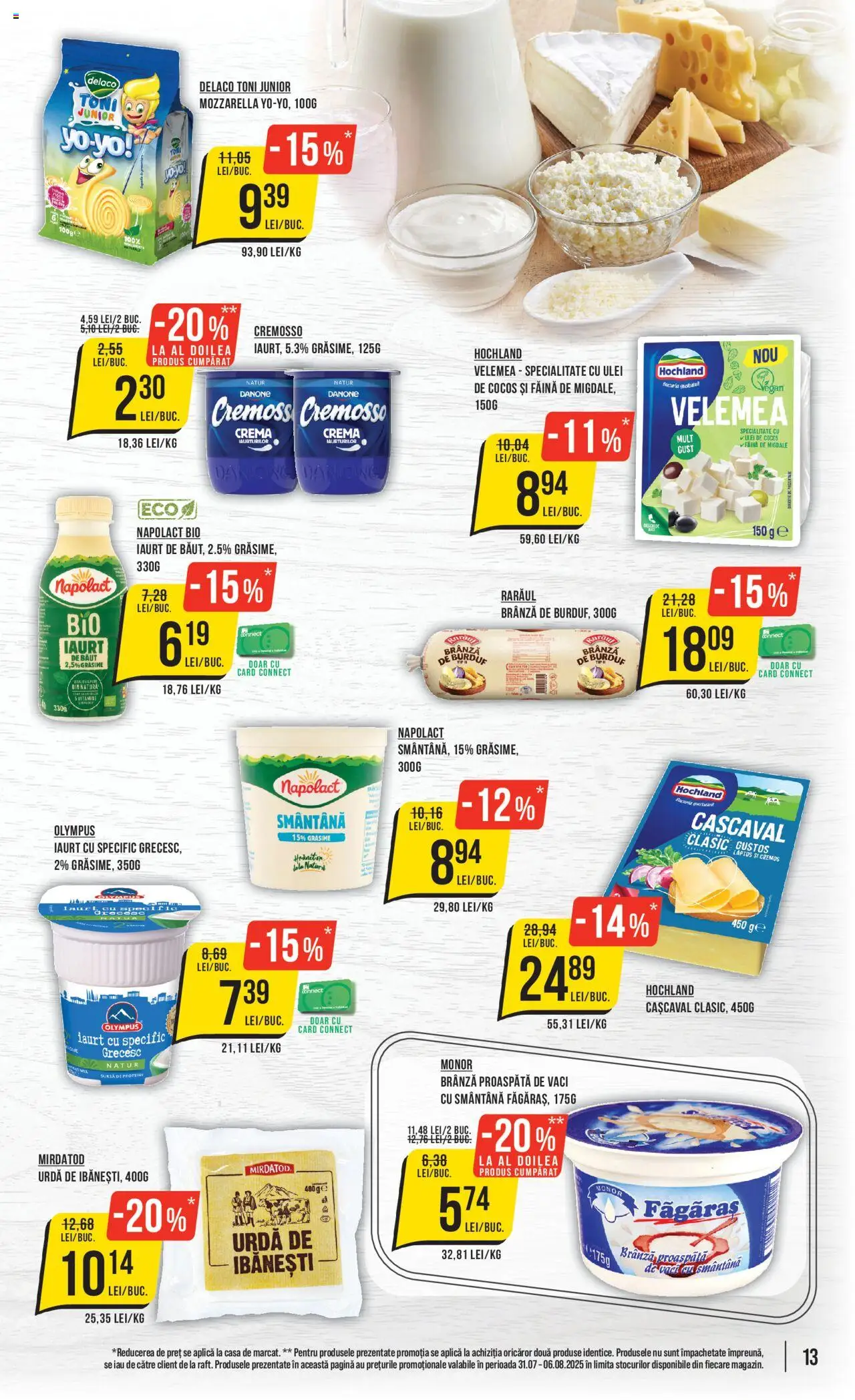 Catalog Mega Image – valabil de la 31.07.2025 | Pagină: 13 | Produse: Cașcaval, Mozzarella, Brânză, Ulei