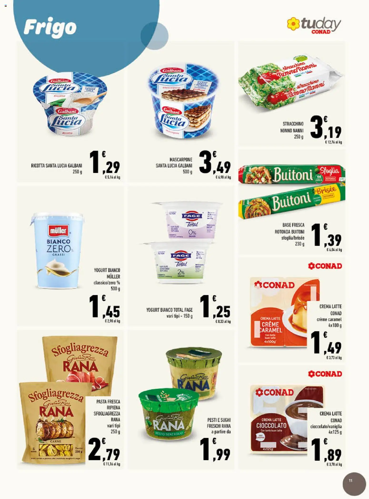 Volantino Conad del 25.03.2026 | Pagina: 11 | Prodotti: Crema, Aglio, Pasta, Mascarpone