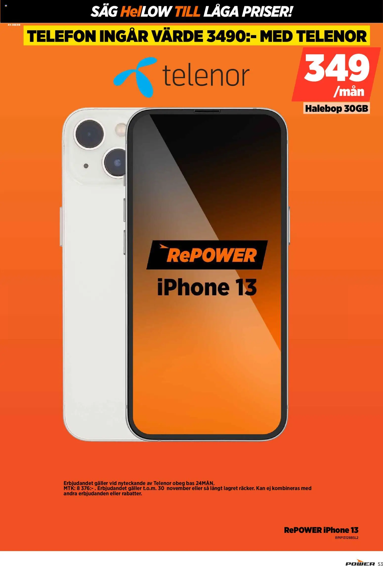 Power reklamblad aktuell från 24.11.2025 | Sida: 53 | Produkter: Såg, Galler, Telefon