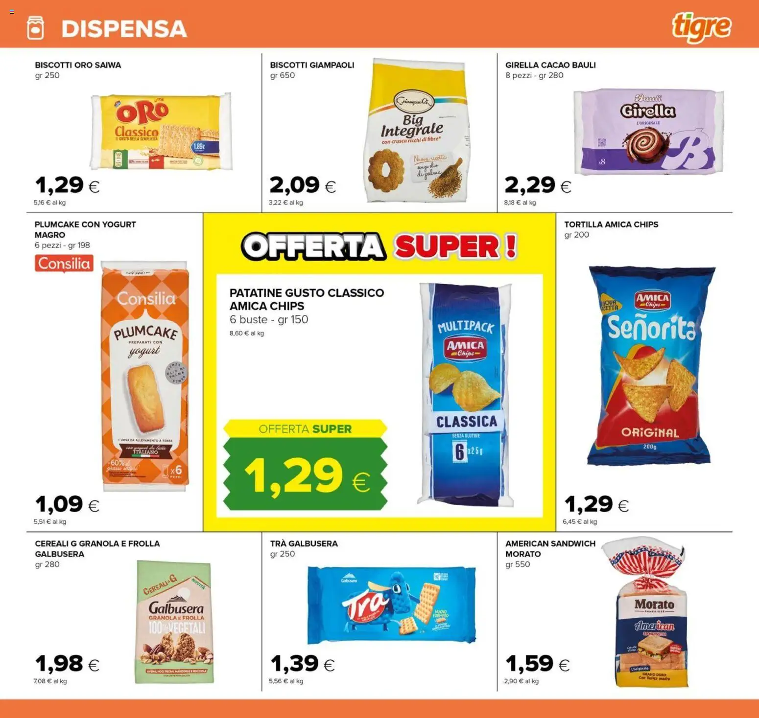 Volantino Tigre del 07.04.2026 | Pagina: 17 | Prodotti: Patatine, Biscotti, Plumcake, Cacao