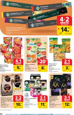 Carrefour folder week 3 - Voorbeeld van een folder van Carrefour, geldig van 14.01.2026 | Pagina: 24 | Producten: Tomaten, Mozzarella, Cappuccino, Koffiecapsules