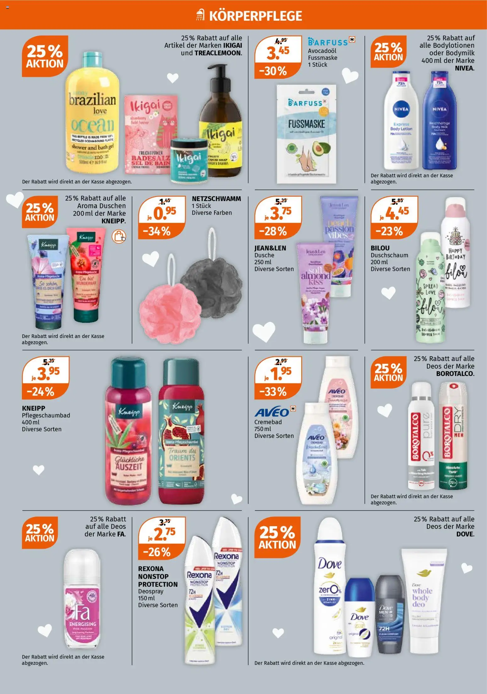 Müller aktionen – gültig ab 05.03.2026 | Seite: 4 | Produkte: Deodorant, Fußmaske, Body Lotion, Deospray