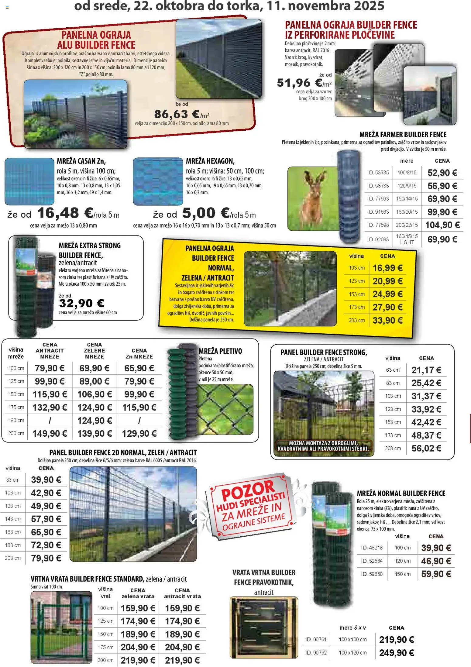 Novi Živex katalog ponudbe – veljaven od 22.10.2025 | Stran: 4 | Izdelki: Ograja, Barva, Vrata, Zelena