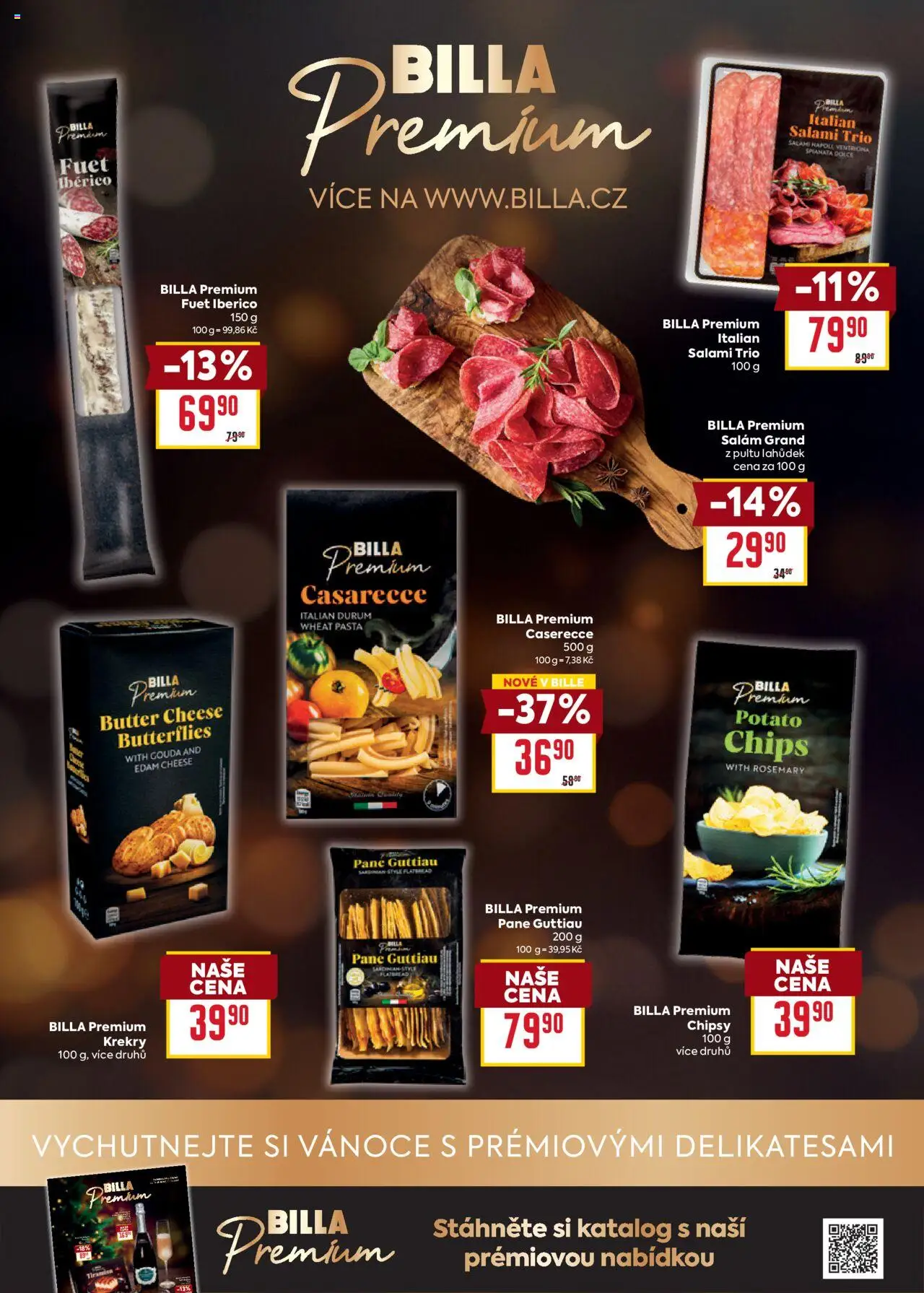 Billa leták - Vánoce od 22.10.2025 | Strana: 11 | Produkty: Gouda, Salám, Krekry, Chipsy