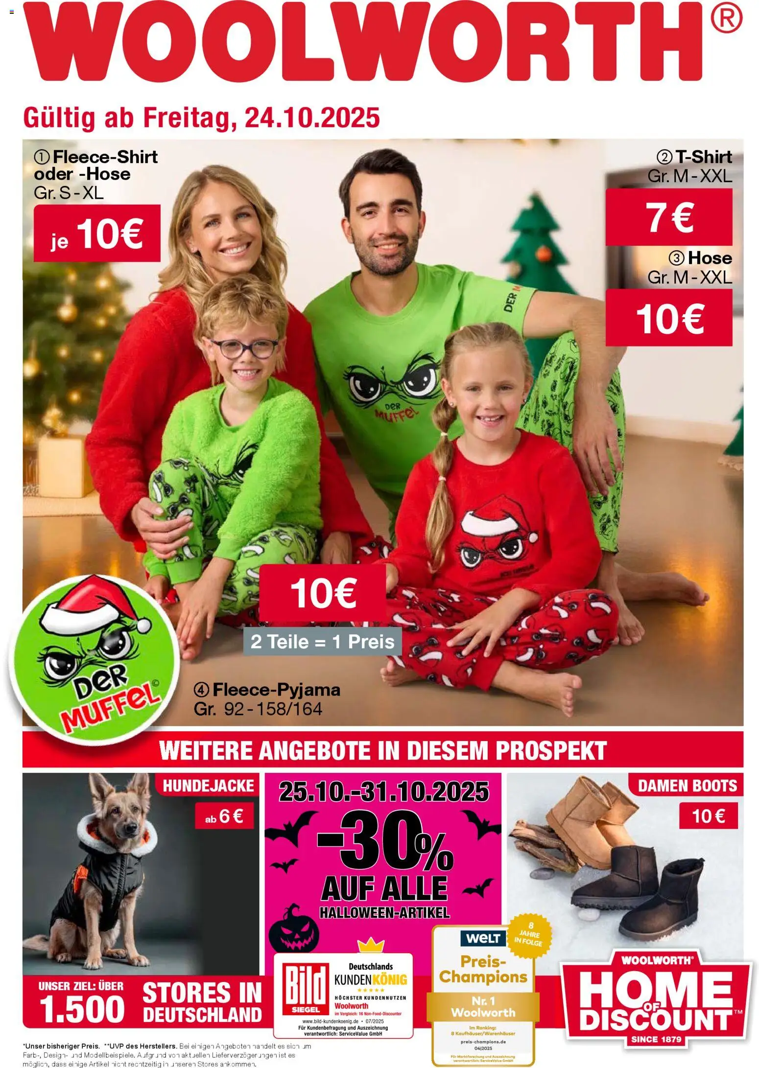 Woolworth Prospekt 	 – gültig ab 24.10.2025 | Seite: 1 | Produkte: Jacke, Hose