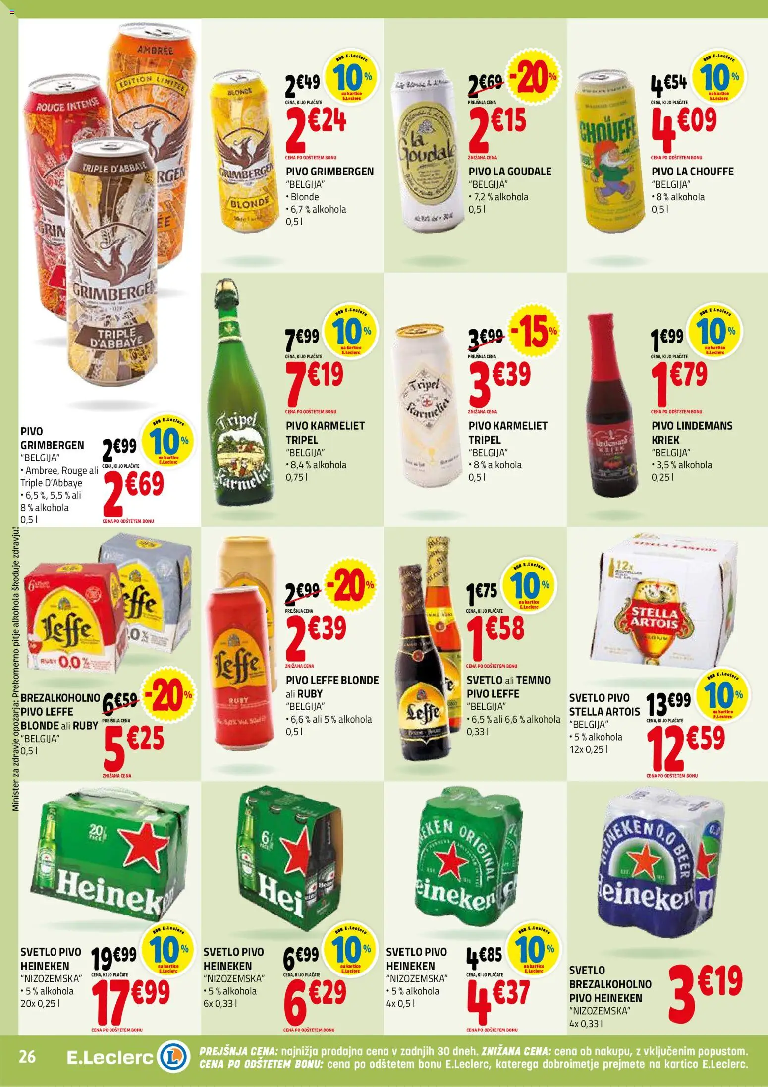 Novi E.leclerc katalog ponudbe – veljaven od 07.01.2026 | Stran: 26 | Izdelki: Falafel, Pivo