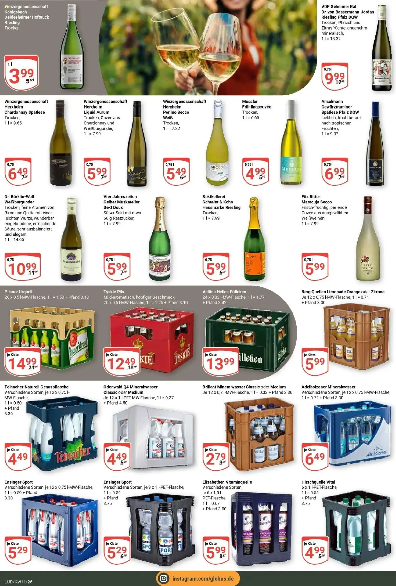 Globus prospekt Ludwigshafen-Oggersheim	 – gültig ab 09.03.2026 | Seite: 17 | Produkte: Helles pulleken, Tyskie, Sekt, Mineralwasser