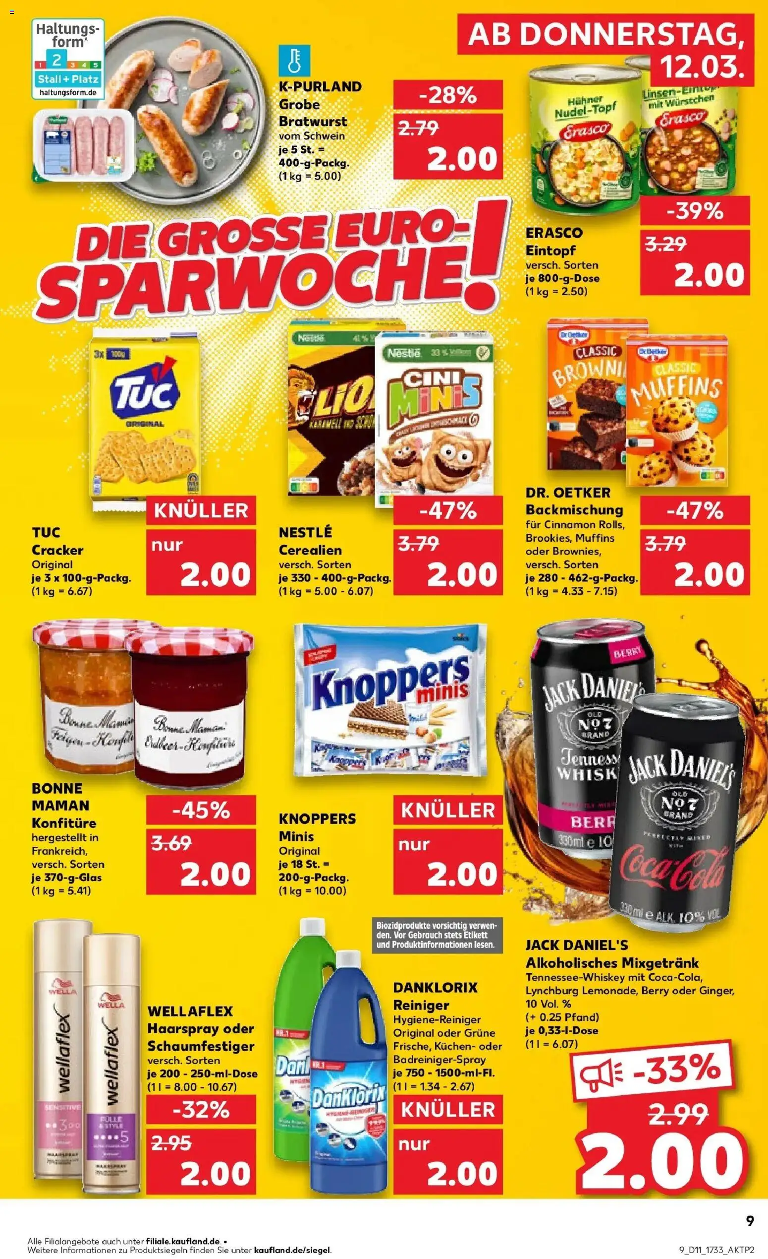 Kaufland Prospekt Mainz	 – gültig ab 09.03.2026 | Seite: 21 | Produkte: Jack Daniel's, Knoppers, Erasco, Bonne maman