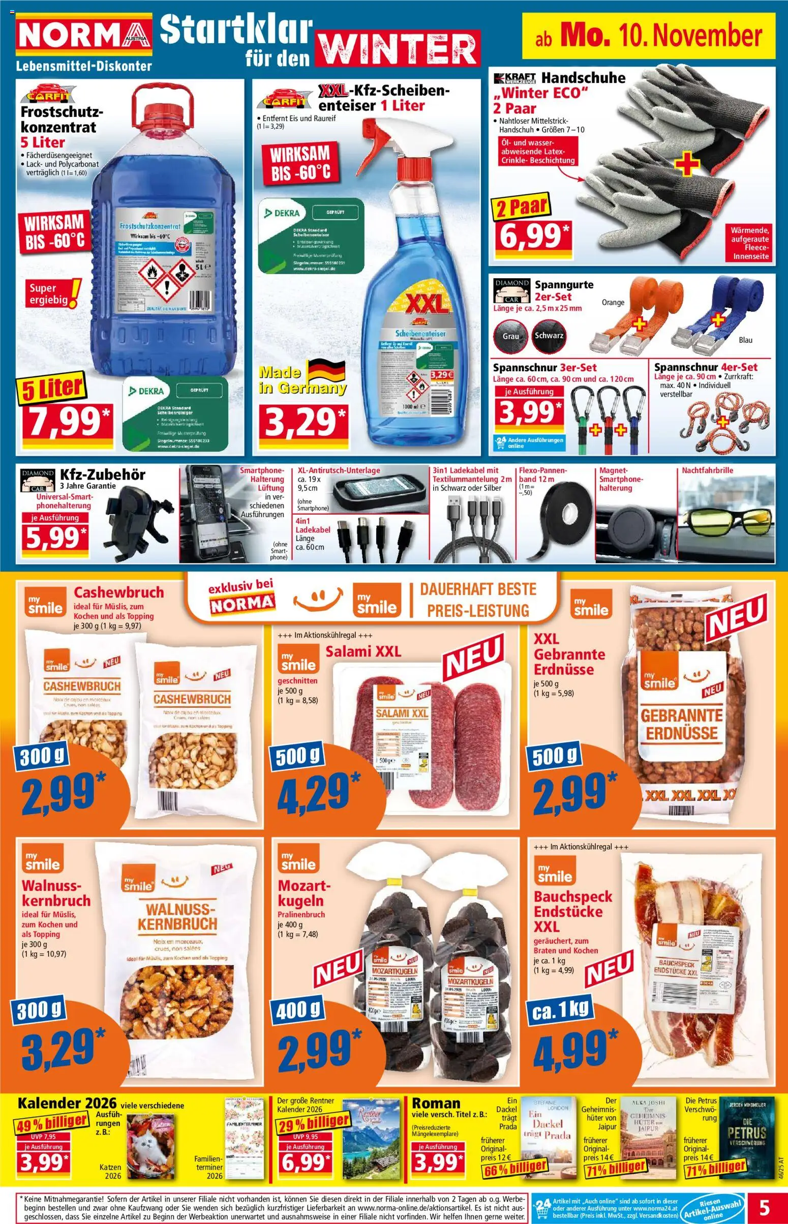 Norma Flugblatt gültig ab 10.11.2025 | Seite: 6 | Produkte: Handschuhe, Smartphone, Папионка, Öl