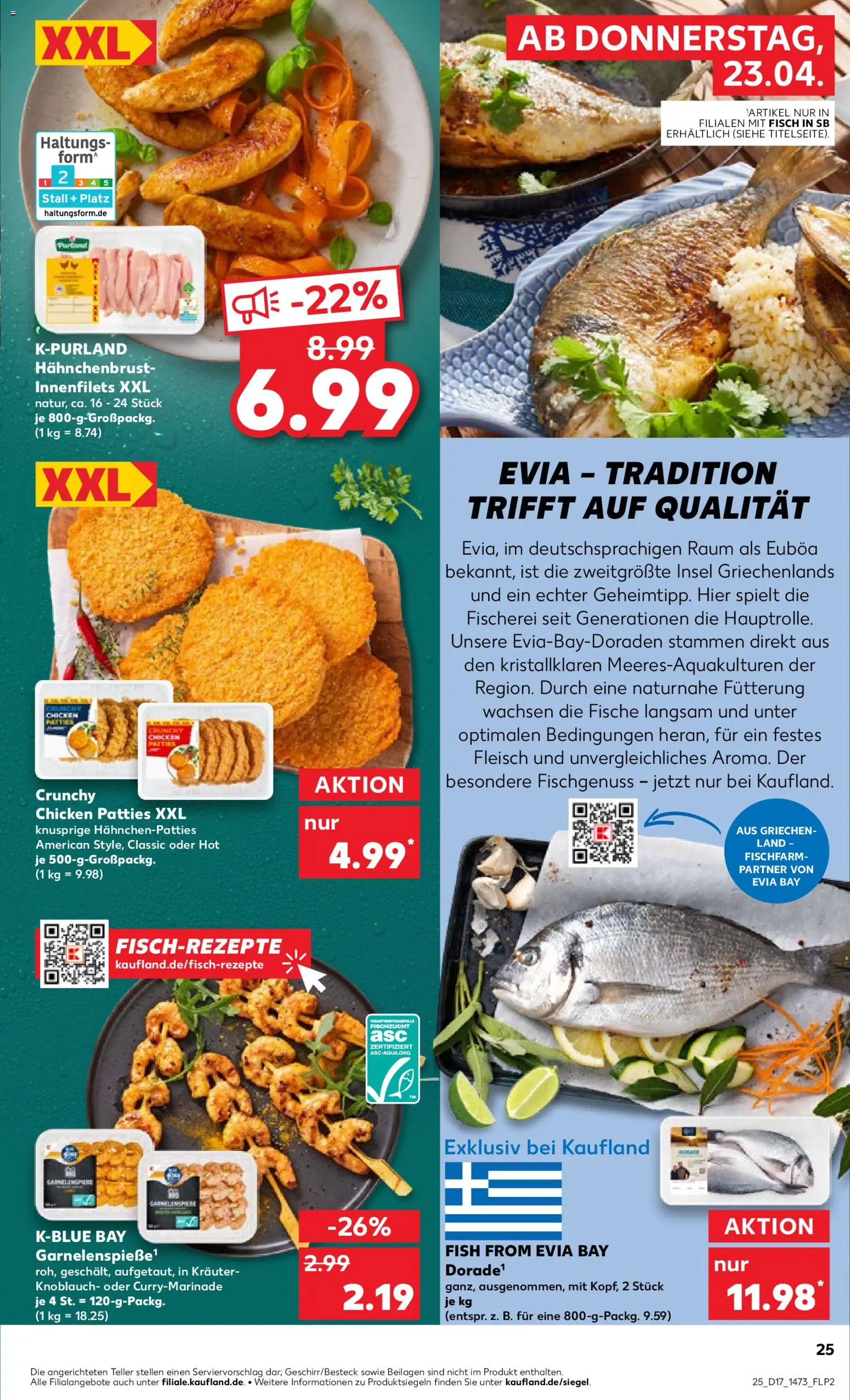 Kaufland Prospekt Berlin	 – gültig ab 23.04.2026 | Seite: 25 | Produkte: Dorade, Fisch, Knoblauch, Hahnchenbrust