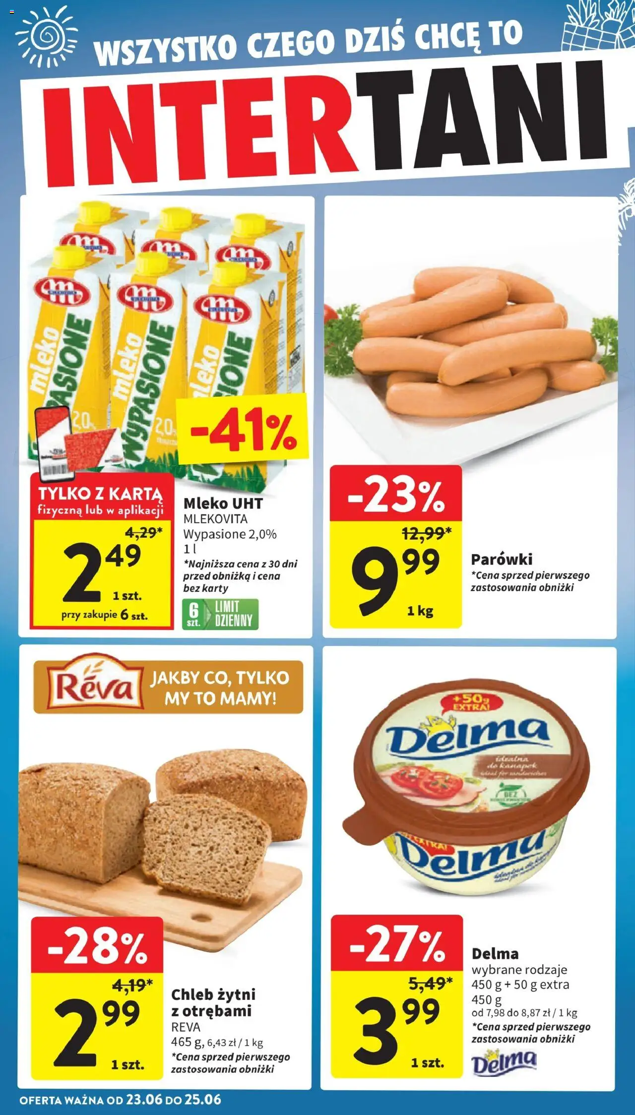 Intermarche Gazetka od 17.06.2025 | Strona: 46 | Produkty: Karta, Chleb żytni, Parówki, Chleb