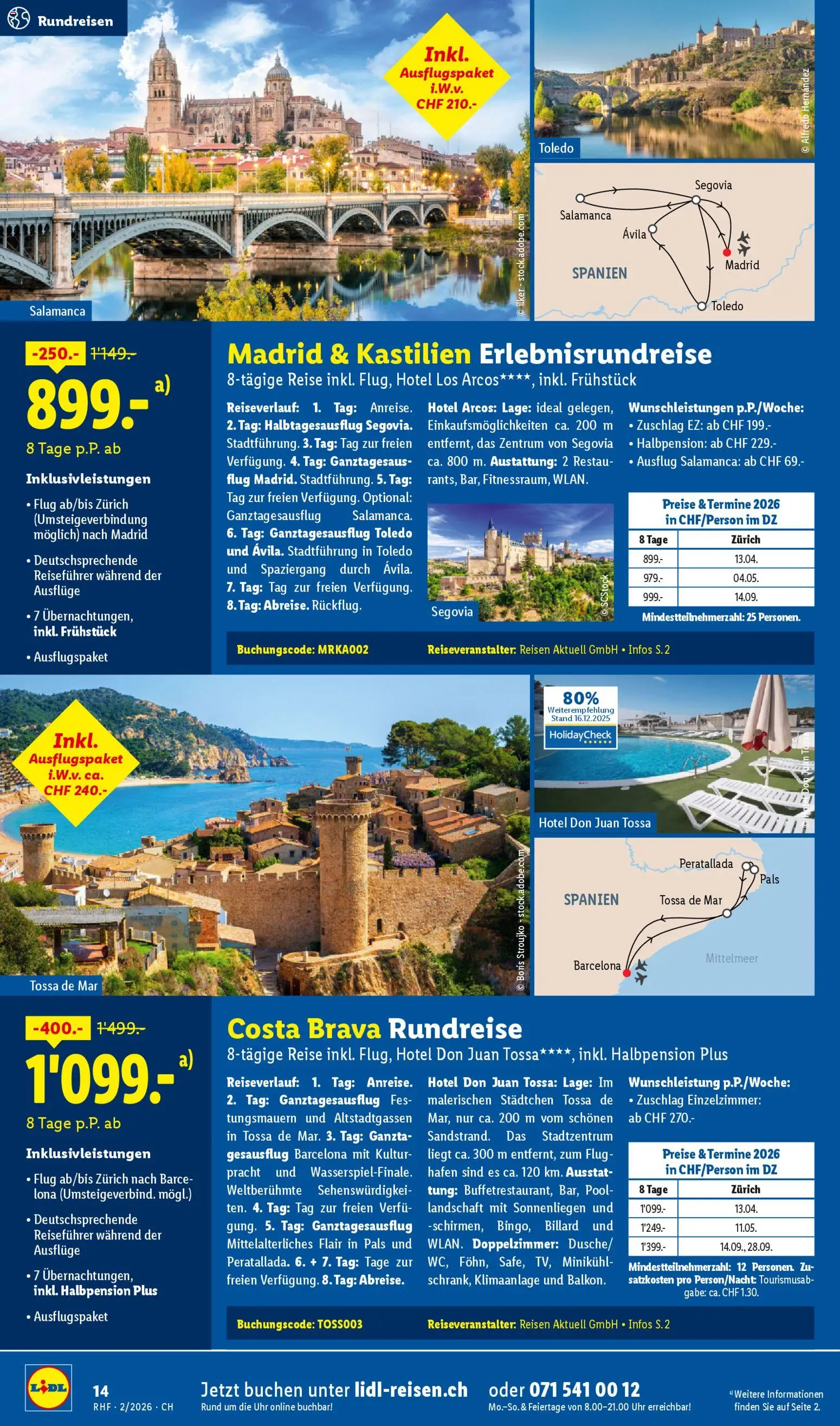 Lidl Aktionen Reisen Februar – gültig ab 28.01.2026 | Seite: 14 | Produkte: Uhr, Klimaanlage