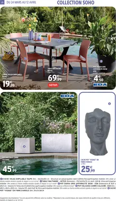 Intermarché - Prévisualisation de CHAISE VOLGA EMPILABLE TAUPE, Dim.: 46x54x80 cm - Structure en polypropylène dont 0,59 € d'éco-participation mobilier Offre valable sur d'autres modèles existants signalés en magasin ou sur le drive valide à partir de 24.03.2026 | Page: 20