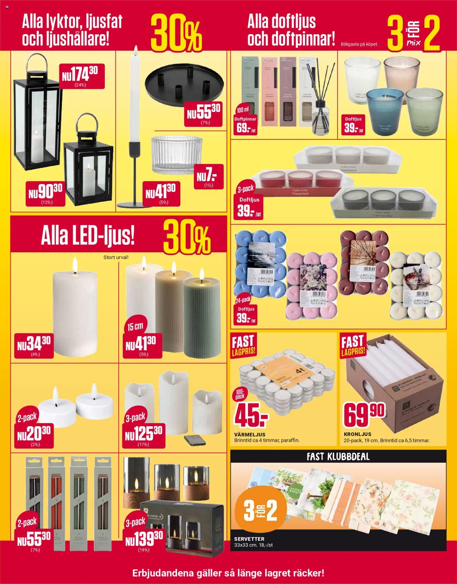 ÖoB reklamblad aktuell från 05.01.2026 | Sida: 10 | Produkter: Galler, Värmeljus, Servetter