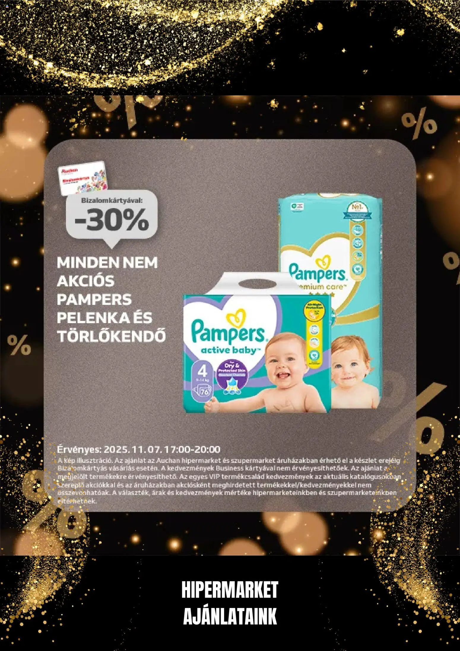 Auchan akciós ujság - amely érvényes a következő dátumtól: 07.11.2025 | Oldal: 24 | Termékek: Pampers, Törlőkendő, Pelenka