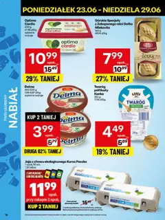 Delikatesy Centrum Gazetka - Sklepy Własne od 23.06.2025 | Strona: 16 | Produkty: Twaróg półtłusty, Mleka, Delikatesy, Jaja