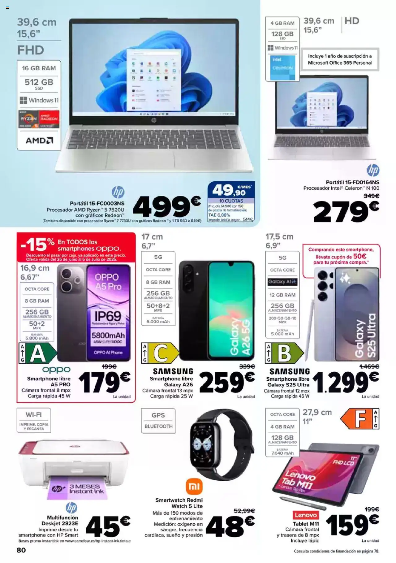 Carrefour folleto │ válido desde el 26.06.2025 | Página: 79 | Productos: Smartphone, Tablet, Cámara, Batería