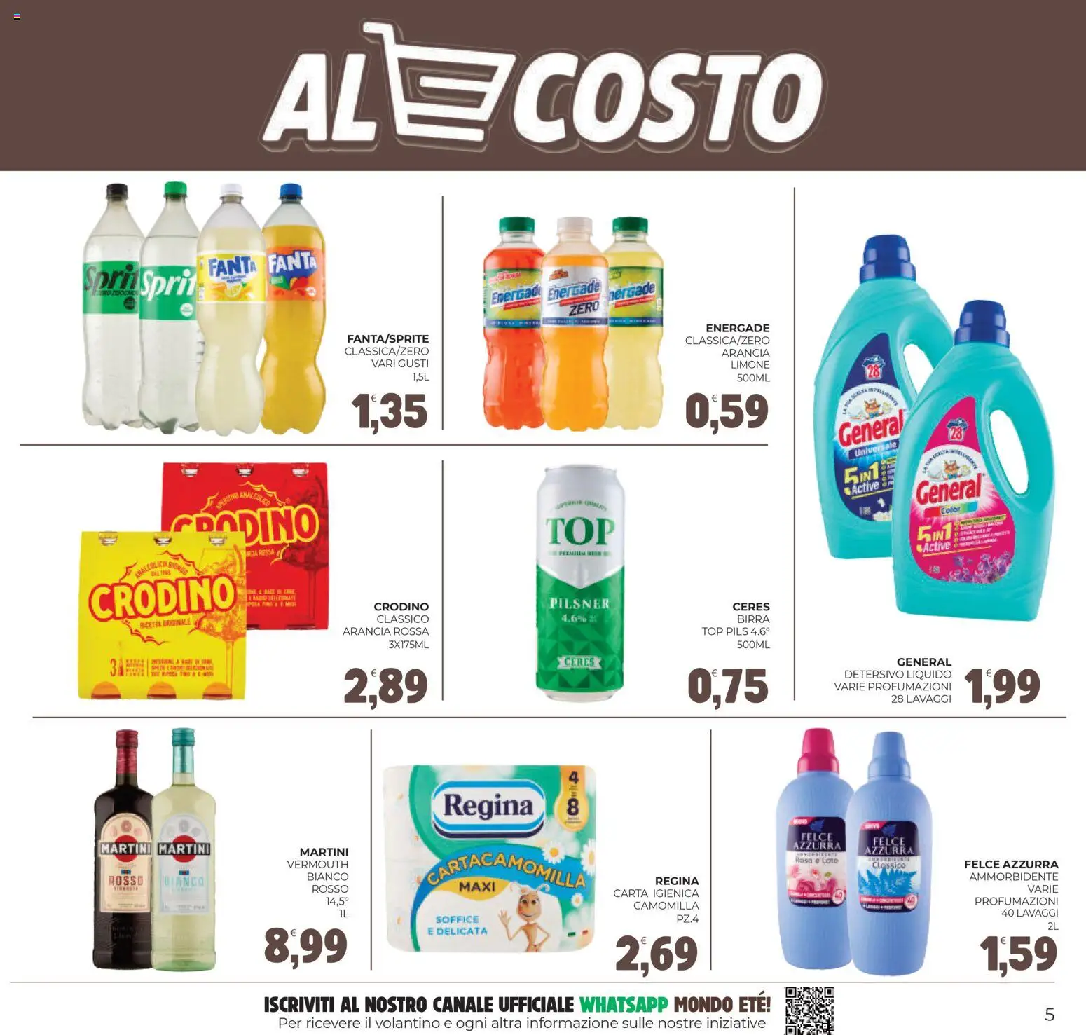 Volantino Eté del 18.02.2026 | Pagina: 5 | Prodotti: Birra, Ammorbidente, Top, Ceres